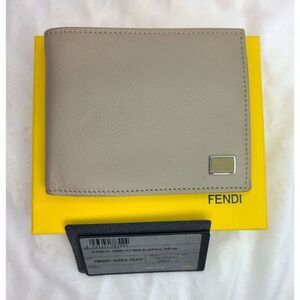 FENDI Taupe Bifold Leather Wallet| Men's Wallet